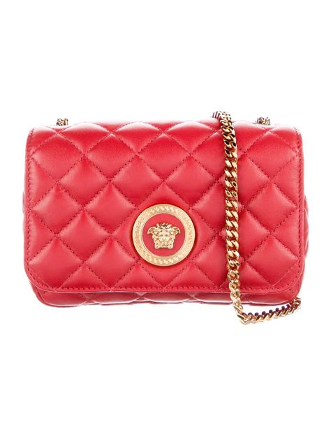 versace logo messenger bag|Versace quilted leather crossbody bag.